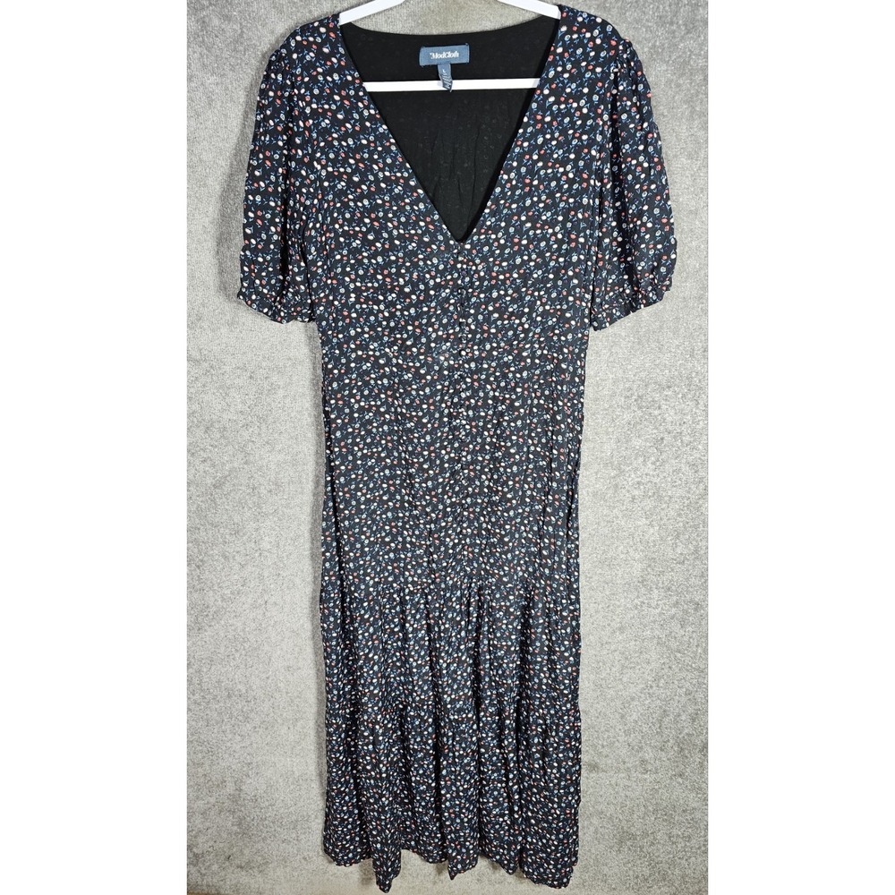 Modcloth Ditsy Floral Tiered Maxi Dress Womens Size Large Prairie Cottagecore
